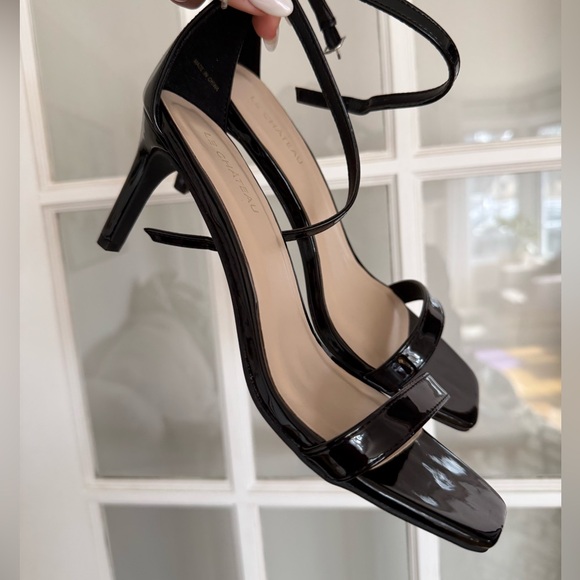 le chateau Shoes - le chateau Black Patent Leather Strappy High Heels